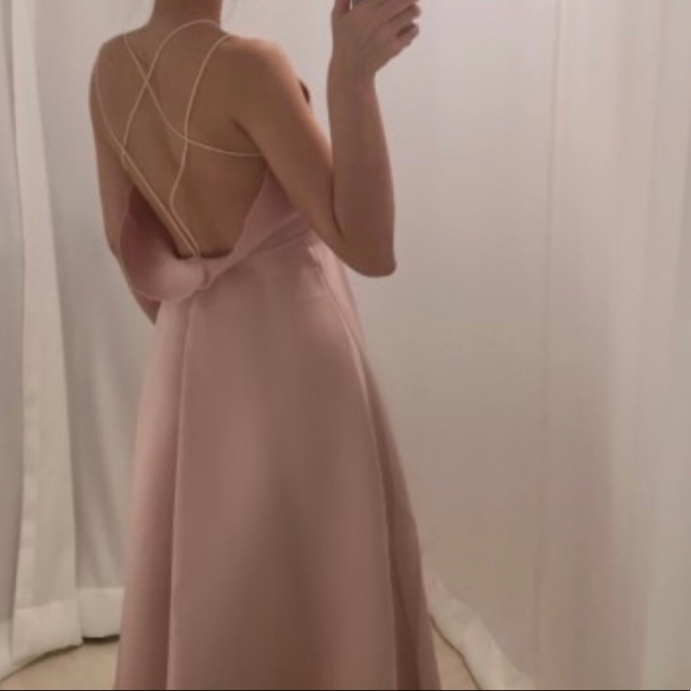 Pink midi dress